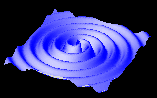 [Ripples in spacetime generated by fast orbiting stars (neutron stars, white dwarfs or black holes). Image credit: NASA. From http://en.wikipedia.org/wiki/File:Wavy.gif]
